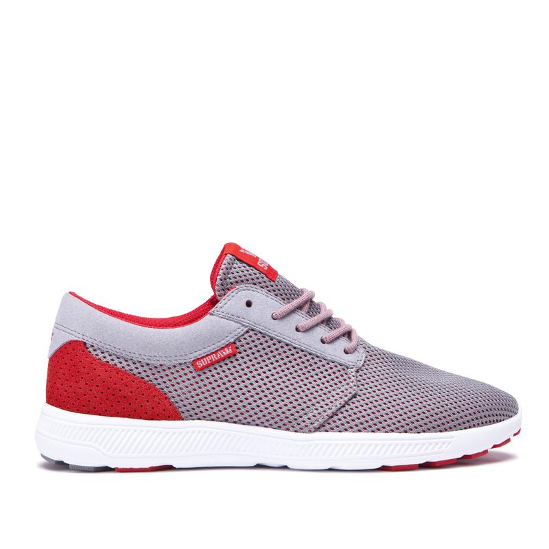 Supra HAMMER RUN Sneaker Low Damen Grau / Rot Lagerverkauf MOAGT7618